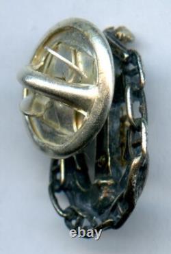 Soviet Russian Naval Captain Badge pin Silver Gold USSR tailcoat sign steersman