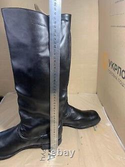 Soviet Russian Officer Riding Boots Chrome In Box 45 USSR