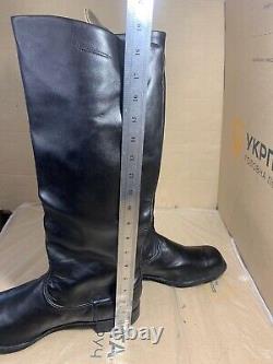 Soviet Russian Officer Riding Boots Chrome In Box 45 USSR