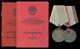 Soviet Russian Order Medal For Combat Service Cold War Documented Group 1974