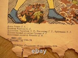 Soviet Russian Original Education Poster Pioneer Kudryashova USSR Children