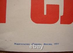 Soviet Russian Original Poster Glory of Komsomol by work USSR propaganda