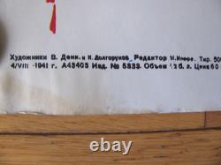 Soviet Russian Poster 1941 Very Rare, 100% Original