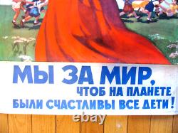 Soviet Russian Poster 1959 Very Rare, 100% Original