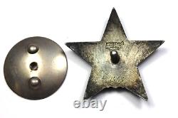 Soviet Russian Russia Order Red Star Military Award Sterling Silver Medal Badge
