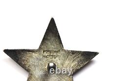 Soviet Russian Russia Order Red Star Military Award Sterling Silver Medal Badge