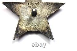 Soviet Russian Russia Order Red Star Military Award Sterling Silver Medal Badge