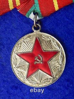 Soviet Russian Russia USSR Ribbon Bar 3 RSFSR MVD Long Service Medal Order Badge