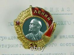 Soviet Russian Russia USSR WW2 Gold Platinum LENIN Order #6925 Medal Badge Award