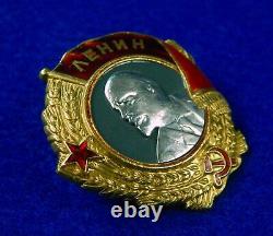Soviet Russian Russia USSR WW2 Gold Platinum LENIN Order #6925 Medal Badge Award