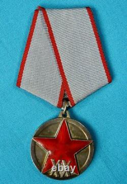 Soviet Russian Russia USSR WW2 Silver 20 Years PKKA Medal Order Award Badge
