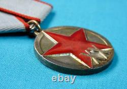 Soviet Russian Russia USSR WW2 Silver 20 Years PKKA Medal Order Award Badge