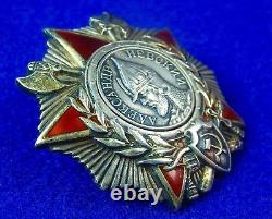 Soviet Russian Russia USSR WW2 Silver Order Alexander Nevsky Medal Badge #11086