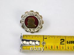 Soviet Russian Russia USSR WW2 ZOT Numbered Membership Badge Pin