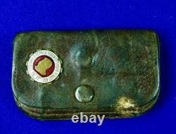 Soviet Russian Russia USSR WWII WW2 Coin Wallet with Badge Medal Pin