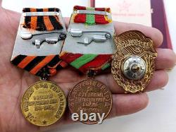Soviet Russian Set 22 Medals, badges, 11 Documents of Veteran WW2 Army USSR WWII