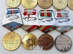 Soviet Russian Set 22 Medals, badges, 11 Documents of Veteran WW2 Army USSR WWII