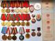 Soviet Russian Set 23 Medals, Badges With 7 Documents Of Veteran Ww2, Army Ussr