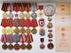 Soviet Russian Set 25 Medals, Badges With 10 Documents Of Veteran Ww2, Army Ussr