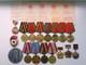 Soviet Russian Set Of 17 Medals, Badges. 5 Documents Of Veteran Ww2, Army. Ussr