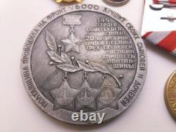 Soviet Russian Set of 17 Medals, Badges. 5 Documents of Veteran WW2, Army. USSR