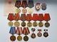 Soviet Russian Set Of 18 Medals And Badges Of Veteran Ww2, Army Ussr. Document