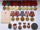 Soviet Russian Set Of 20 Medals And Badges Of Veteran Ww2, Army Ussr. Documents