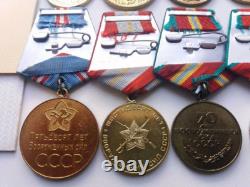 Soviet Russian Set of 22 Medals, Badges. 8 Documents of Veteran WW2, Army. USSR