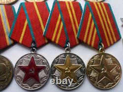 Soviet Russian Set of 22 Medals, Badges. 8 Documents of Veteran WW2, Army. USSR