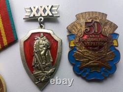 Soviet Russian Set of 22 Medals, Badges. 8 Documents of Veteran WW2, Army. USSR