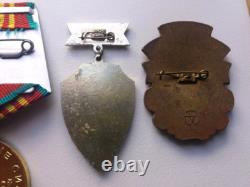 Soviet Russian Set of 22 Medals, Badges. 8 Documents of Veteran WW2, Army. USSR