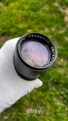 Soviet Russian Telephoto Lens Granit-11 4.5/80-200mm Vintage USSR Zoom Lens