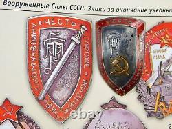 Soviet Russian USSR 1920s pre WW2 Military Officer's School Graduation Badge Pin
