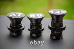 Soviet / Russian / USSR 37/58/85/135mm Cine Mod Lenses Set For Canon EF Mount