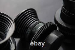 Soviet / Russian / USSR 37/58/85/135mm Cine Mod Lenses Set For Canon EF Mount