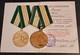 Soviet Russian Ussr Bam Medal Award Order Badge With Document