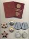 Soviet Russian Ussr Complete Documented Group With 2 Bravery Medals