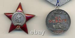 Soviet Russian USSR Complete Documented Group with Bravery Medal