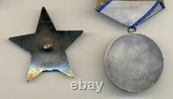 Soviet Russian USSR Complete Documented Group with Bravery Medal