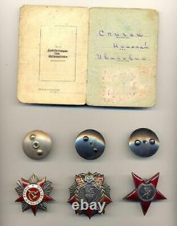 Soviet Russian USSR Documented Group with order of Nevsky