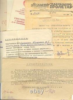 Soviet Russian USSR Documented Group with rare 3-riveted Red Star