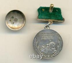 Soviet Russian USSR Documented Soviet SILVER VDNH Medal #1745