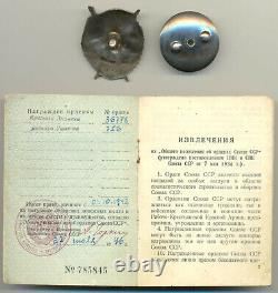Soviet Russian USSR Documented and Researched Order of Red Banner #36778 withCOA