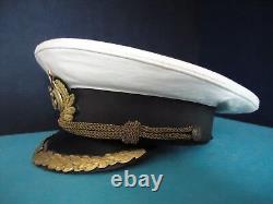 = Soviet (Russian, USSR) Navy High Rank Officer Summer Visor Cap marked 1957 =