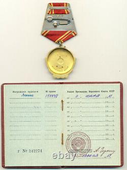 Soviet Russian USSR Order of Lenin with Document