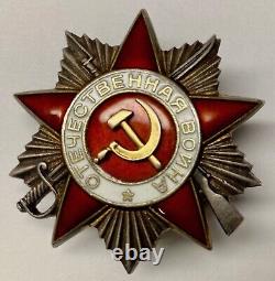Soviet Russian USSR Researched Order of Patriotic War 2nd Class Type 2