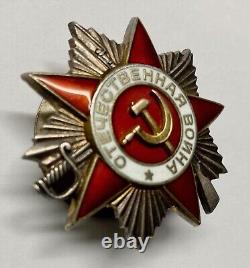 Soviet Russian USSR Researched Order of Patriotic War 2nd Class Type 2
