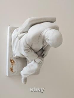 Soviet Russian USSR Vintage BISCUIT Porcelain Statue VLADIMIR I. LENIN 35 CMS