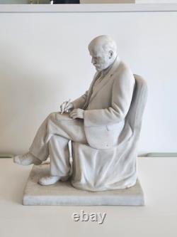 Soviet Russian USSR Vintage BISCUIT Porcelain Statue VLADIMIR I. LENIN 35 CMS