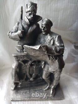 Soviet Russian USSR Vintage Statue figurine Revolutionaries metal